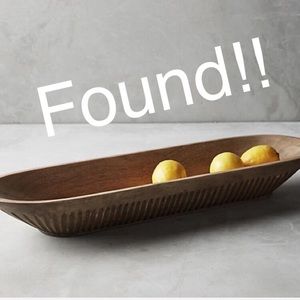 FOUND Anthropologie Woodland Long Serving Bowl